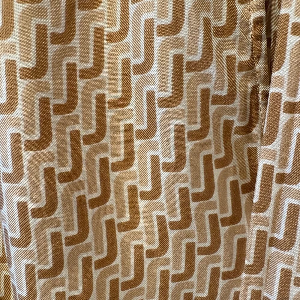 Joie Joslin Silk Printed Blouse in Oak - Picture 9 of 12